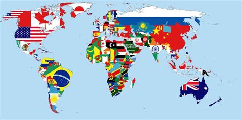 World Map "Flags of Countries" | World map with countries, Map, World map