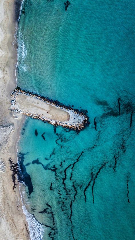 Aerial view of the beach Aerial Photography Drone, Bridge Photography ...