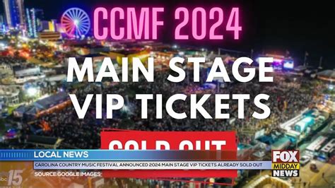 CCMF Main Stage VIP Tickets Sold Out - WFXB