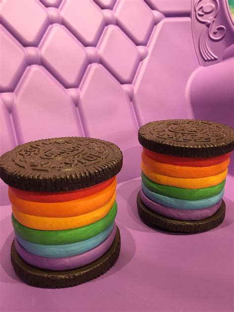 #oreos sculpture made of wood #pride rainbow #Oreos Food Sculpture ...