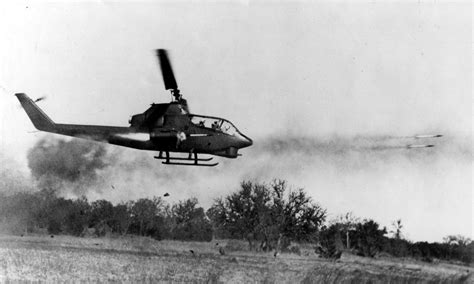 Helicopter Firing Weapons - AH-1 Cobra in Vietnam