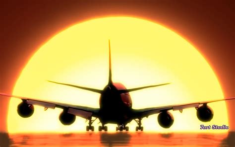 Airplane Sunset Wallpapers - Top Free Airplane Sunset Backgrounds ...