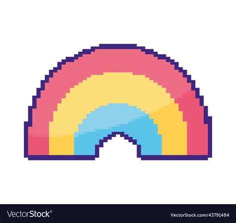 Rainbow pixel art Royalty Free Vector Image - VectorStock