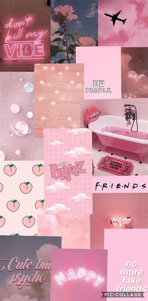 Baby Pink Aesthetic Collage in 2020, collage pink HD phone wallpaper ...