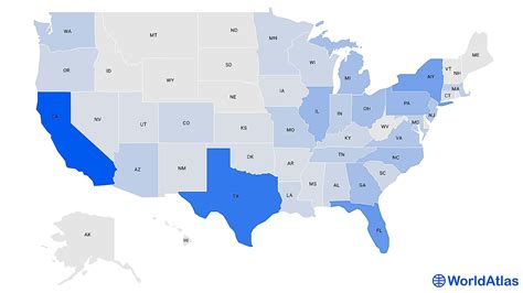 US States By Population - WorldAtlas