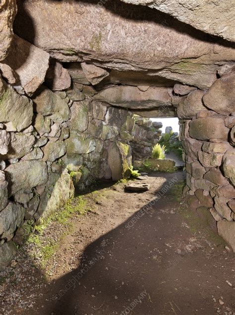 Carn Euny Ancient Village, Cornwall, illustration - Stock Image - C058 ...