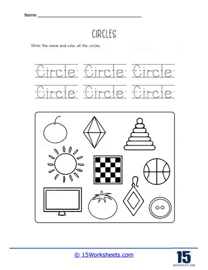 Circles Worksheets - 15 Worksheets.com