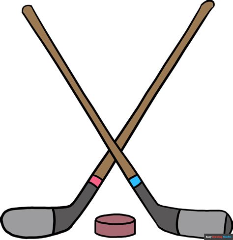 How to Draw Hockey Sticks - Really Easy Drawing Tutorial