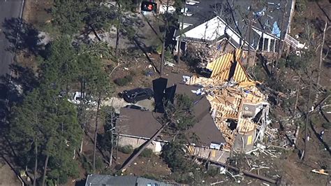 Aerial video shows tornado damage in N. Carolina