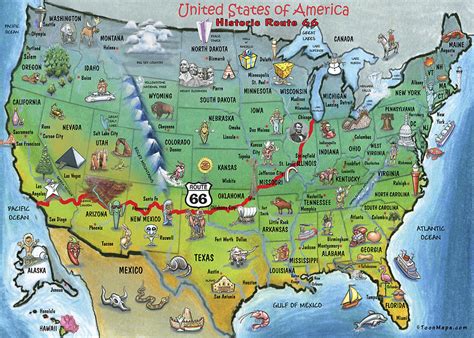 Free Printable Route 66 Map – Printable Map of The United States