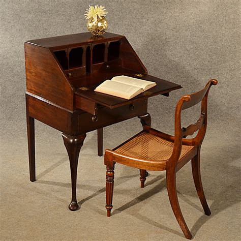 Antique Small Bureau Campaign Writing Study Desk as272a1467 / 2888 ...