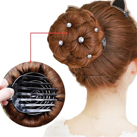 AOSIWIG Hair Women Donut Chignon Hair Bun Donut Clip In Hairpiece ...