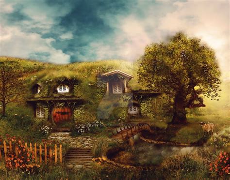 The Shire: A Hobbit House by GingerKellyStudio on DeviantArt