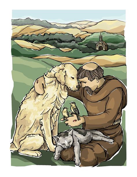 St. Francis of Assisi Art Print 8 x 10 by ModHMary on Etsy