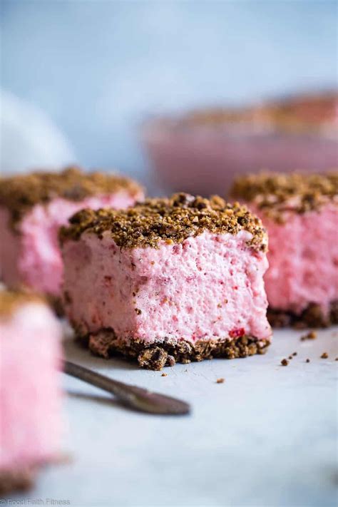 Healthy Frozen Strawberry Dessert Recipe | Food Faith Fitness