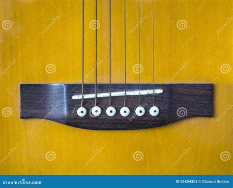 Acoustic guitar bridge stock image. Image of guitar, design - 56854303