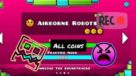 Airborne robots (all coins) by RobTob. Geometry dash meltdown. #gd # ...