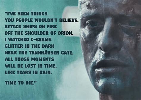 Blade Runner Rutger Hauer Tears in Rain Canvas Painting by Robertson ...