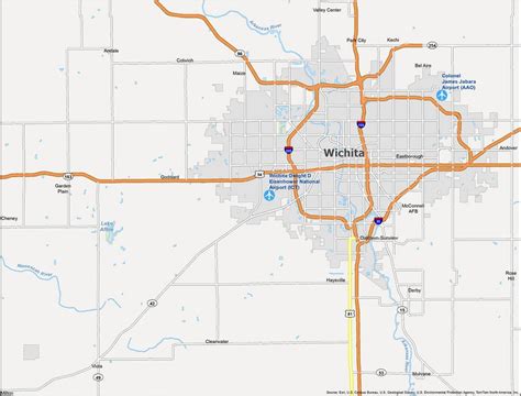 Map of Wichita, Kansas - GIS Geography