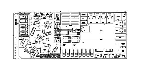 Car Showroom Design In DWG File - Cadbull