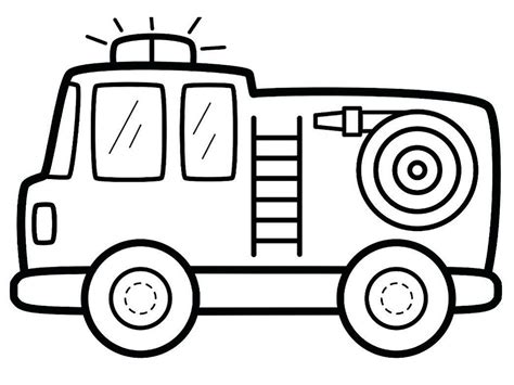 Simple Coloring Pages Trucks