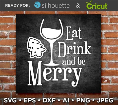 Eat Drink and Be Merry SVG Eat Drink and Be Merry Sign - Etsy