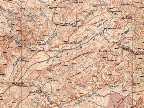 The Negev desert map 1913 - jeep tours mitzpe ramon טיולי ג'יפים במצפה רמון