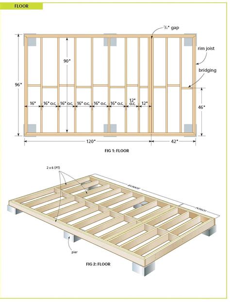 10x12 Free Standing Deck Plans | ScrollMark