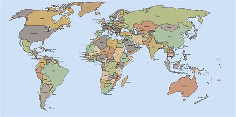 printable-world-map-political – Primary Source Pairings