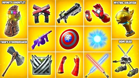 Evolution of All Fortnite Mythic Weapons & Items (Chpater 1 Season 4 ...