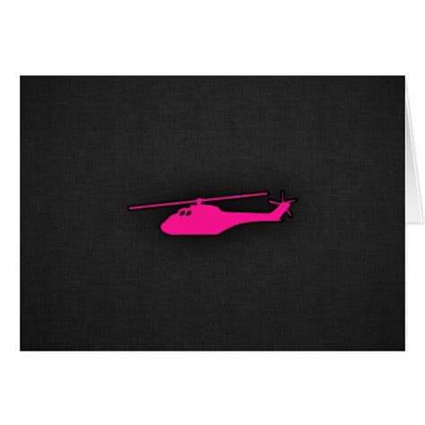 Hot Pink Helicopter Card | Zazzle