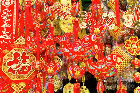 Red Chinese New Year Decorations Photograph by Kevin Miller - Fine Art ...