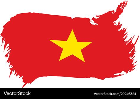 Vietnam flag Royalty Free Vector Image - VectorStock