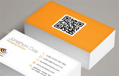 QR Code Business Card Template | Medialoot