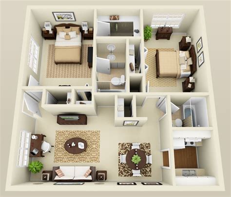 Two Bedroom House Design Ideas : 3 Bedroom House Interior Design ...