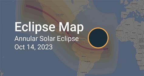 Eclipse Path of Annular Solar Eclipse on October 14, 2023