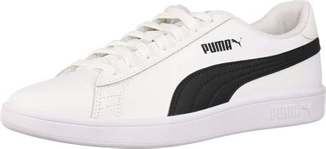 PUMA Men's Smash V2 Casual Sneaker - White or Black Mens Tennis Shoes ...