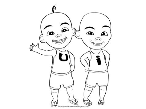 Wow 10+ Gambar Kartun Hitam Putih Upin Ipin | Kartun, Buku mewarnai, Gambar