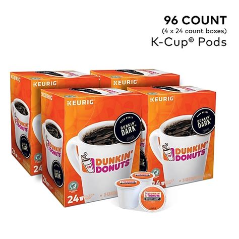 Dunkin' Donuts Dunkin' Dark Coffee, Keurig K-Cup Pods, Dark Roast, 96 ...