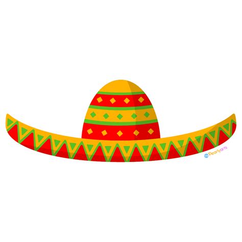 FREE Mexican Sombrero Hat Clipart (PNGfile) | Pearly Arts