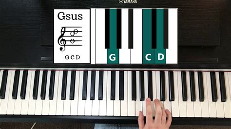 How Gsus Chord on Piano - YouTube