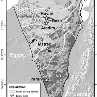 Map of the Negev Desert in southern Israel showing location of study ...