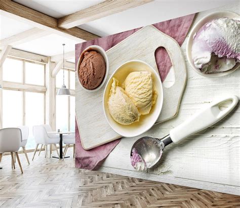 3D Dessert Ice Cream 453 | AJ Wallpaper | Ice cream, 3d wall murals ...