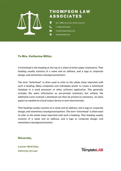 Free Law Firm Letterhead Template