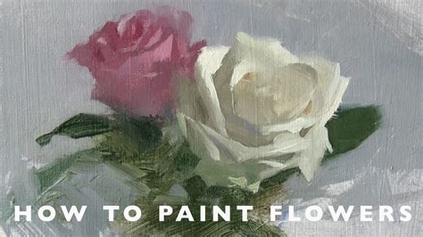 Oil Painting tutorial - How to Paint Flowers - YouTube