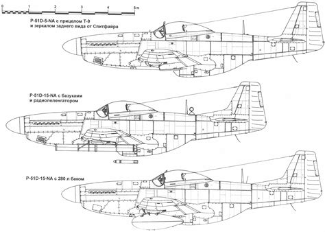 North American P-51B Mustang Blueprint - Download free blueprint for 3D ...