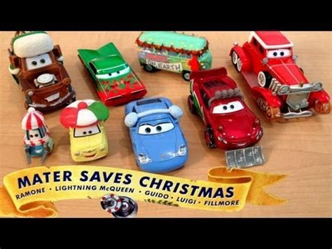 Mater Saves Christmas Diecast Disney Cars 2 Santa Claus, Luigi, Guido ...