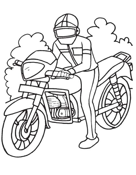 Biker coloring page | Download Free Biker coloring page for kids | Best ...