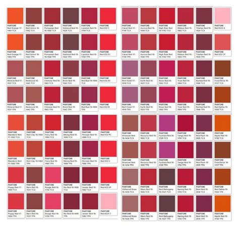 Pantone red, Red paint colors, Pantone color chart