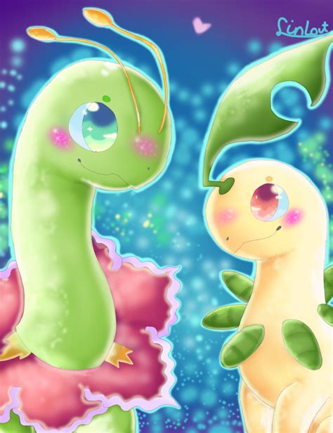 Meganium and Bayleef [OC] : pokemon